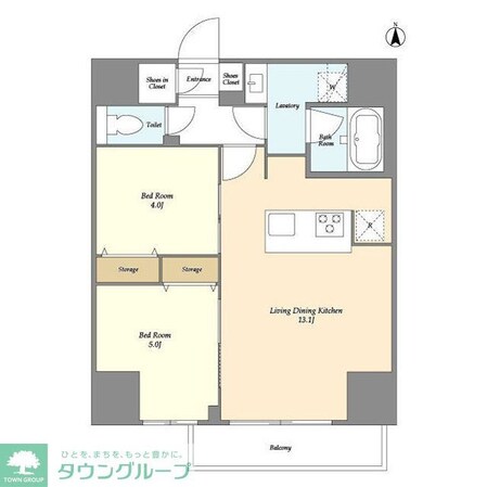 クラリティア西日暮里の物件間取画像